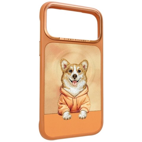 Etui Nimmy Gentle Pets Series Dog MagSafe na iPhone 17 Pro - pomarańczowe