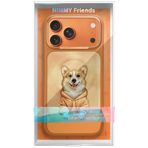Etui Nimmy Gentle Pets Series Dog MagSafe na iPhone 17 Pro - pomarańczowe