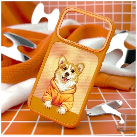 Etui Nimmy Gentle Pets Series Dog MagSafe na iPhone 17 Pro - pomarańczowe
