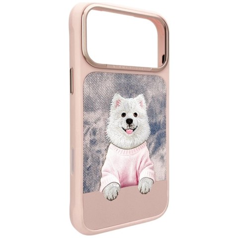 Etui Nimmy Gentle Pets Series Dog MagSafe na iPhone 17 Pro - różowe