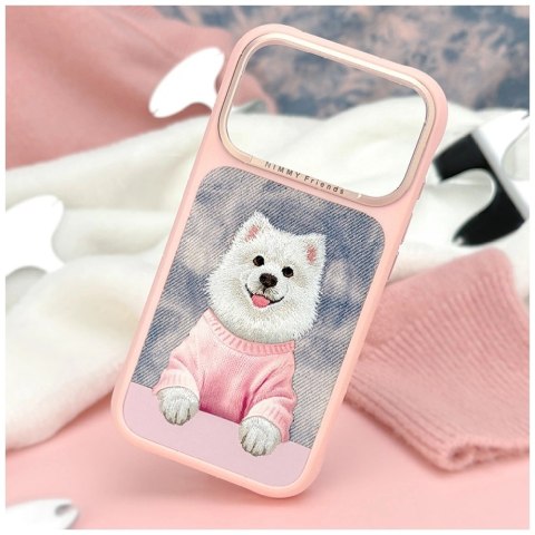 Etui Nimmy Gentle Pets Series Dog MagSafe na iPhone 17 Pro - różowe