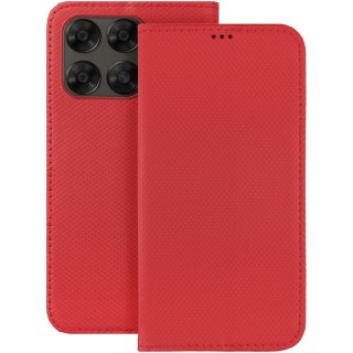 Etui Smart Magnet do Motorola Moto G67 5G / G77 5G czerwone