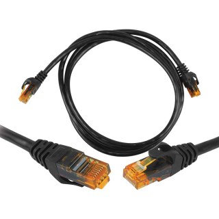 Kabel komp.sieciowy UTP 8P8C CAT6e 1m (patchcord) czarny