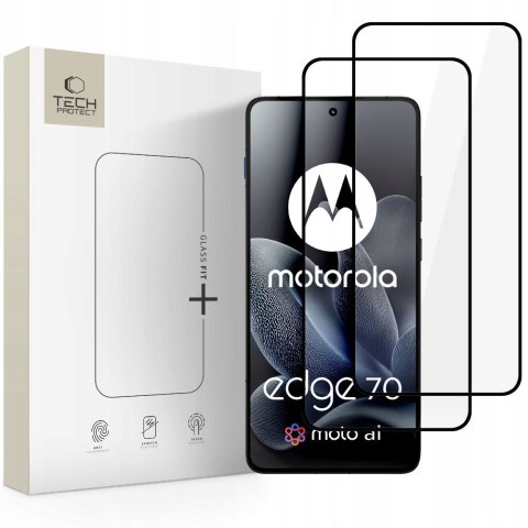 SZKŁO HARTOWANE TECH-PROTECT GLASS FIT+ 2-PACK MOTOROLA EDGE 70 5G BLACK