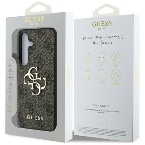 Etui Guess Big 4G Logo Classic Logo do   Samsung Galaxy S25+ brązowy