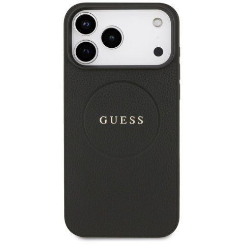 Etui Guess Grained Ring MagSafe do       iPhone 17 Pro Max czarny