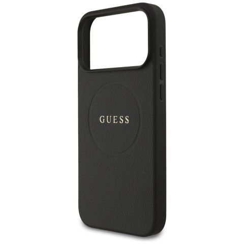Etui Guess Grained Ring MagSafe do       iPhone 17 Pro Max czarny
