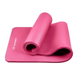 Mata do ćwiczeń Wozinsky WNSP-15R 183 x 61 x 1,5 cm gruba mata gimnastyczna do jogi i fitness - różowa