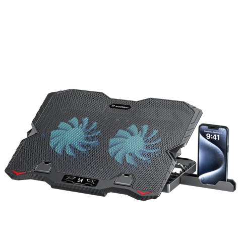 Podstawka Wozinsky WDCX-015 StormPad RGB chłodząca gamingowa pod laptop - czarna