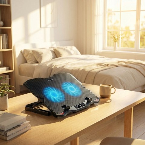 Podstawka Wozinsky WDCX-015 StormPad RGB chłodząca gamingowa pod laptop - czarna