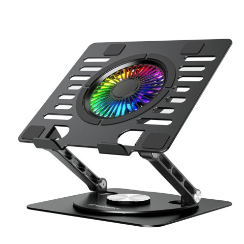 Podstawka Wozinsky WDCX-X16-AS CoolBase RGB chłodząca z obrotem 360° pod laptopa i tablet - czarna