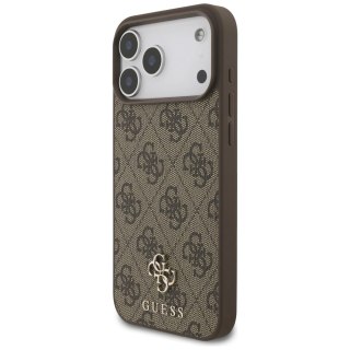Etui Guess 4G Small Classic Logo MagSafe na iPhone 17 Pro Max - brązowe