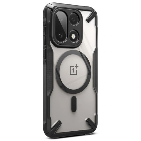 Etui Ringke Fusion X Magnetic MagSafe na OnePlus 15 - przezroczysto-czarne