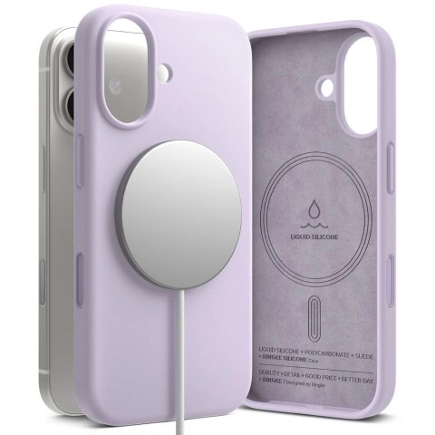 Etui Ringke Silicone Magnetic MagSafe na iPhone 17 - fioletowe