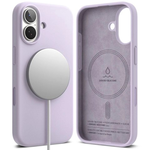 Etui Ringke Silicone Magnetic MagSafe na iPhone 17 - fioletowe