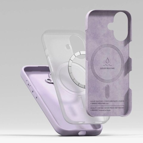 Etui Ringke Silicone Magnetic MagSafe na iPhone 17 - fioletowe