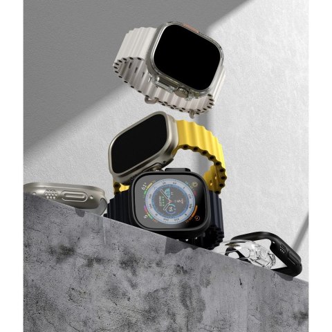 Etui Ringke Slim 2-pack na Apple Watch Ultra 49 mm - przezroczysto-czarne matowe