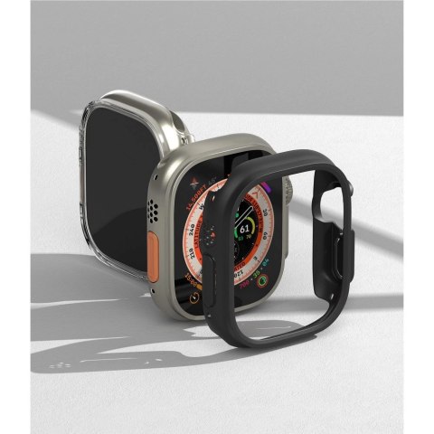 Etui Ringke Slim 2-pack na Apple Watch Ultra 49 mm - przezroczysto-czarne matowe