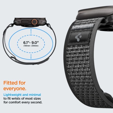 Pasek Spigen Athlex Air 2 na Apple Watch 44 / 45 / 46 / 49 mm - czarno-szary