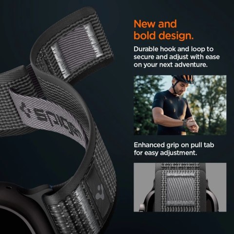 Pasek Spigen Athlex Air 2 na Apple Watch 44 / 45 / 46 / 49 mm - czarno-szary