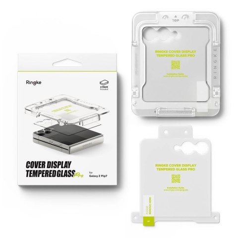 Szkło hartowane Ringke Cover Display Easy Slide 2-pack na Samsung Galaxy Z Flip 7 - przezroczyste