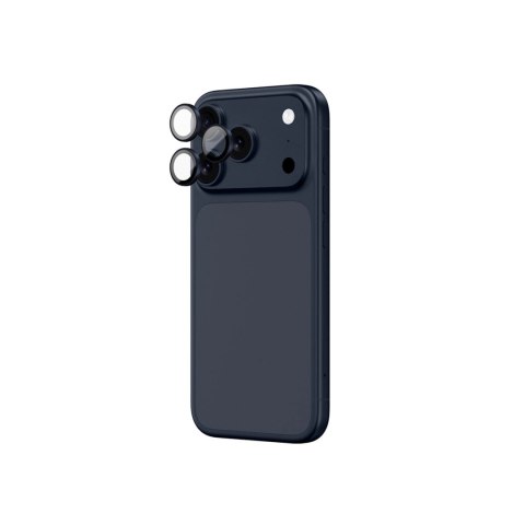 Szkło na aparat AMAZINGTHING Sapphire na iPhone 17 Pro / Pro Max - z niebieską ramką