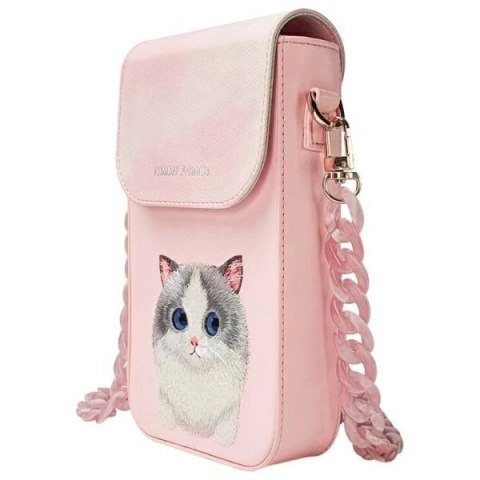 Torebka Nimmy Big Eyed Pet 2.0 Cat na telefon - różowa