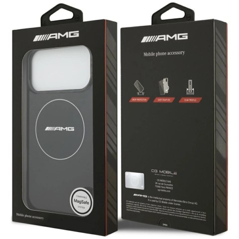Etui AMG Double Layer Transparent Smocked MagSafe do iPhone 17 Pro Max - czarne
