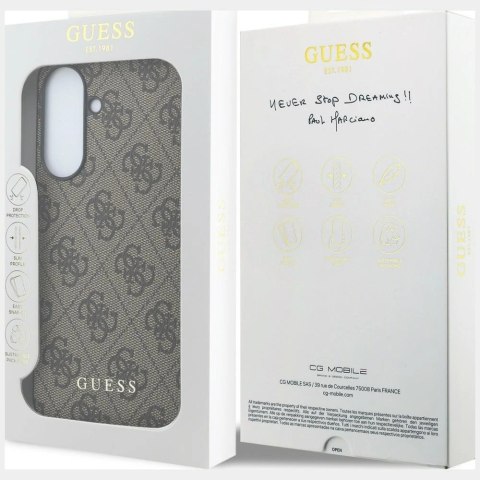 Etui Guess 4G Charm na Samsung Galaxy A57 5G - brązowe