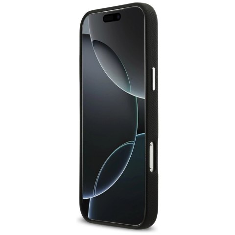 Etui Karl Lagerfeld FW Grained Signature Logo na iPhone 17 Pro Max - czarne