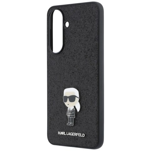 Etui Karl Lagerfeld Fixed Glitter Ikonik Logo Metal Pin na Samsung Galaxy A37 5G - czarne