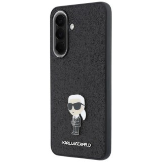Etui Karl Lagerfeld Fixed Glitter Ikonik Logo Metal Pin na Samsung Galaxy A57 5G - czarne
