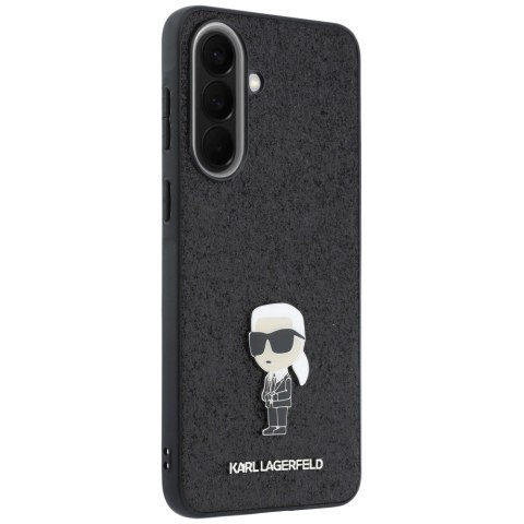 Etui Karl Lagerfeld Fixed Glitter Ikonik Logo Metal Pin na Samsung Galaxy A57 5G - czarne