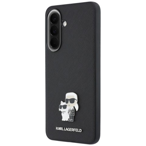 Etui Karl Lagerfeld Saffiano w/ K&C Metal Logo na Samsung Galaxy A57 5G - czarne