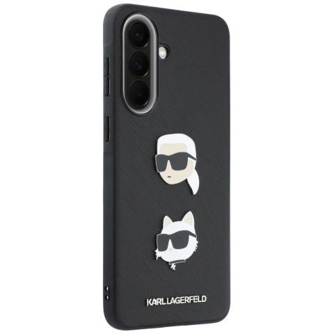 Etui Karl Lagerfeld w/ Karl&Choupette Heads Pins&Logo na Samsung Galaxy A57 5G - czarne