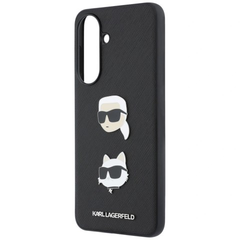 Etui Karl Lagerfeld w/ Karl&Choupette Heads Pins&Logo na Samsung Galaxy A57 5G - czarne
