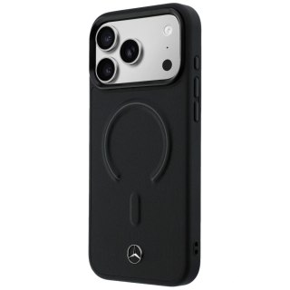 Etui Mercedes Leather 3D MagSafe na iPhone 17 Pro - czarne