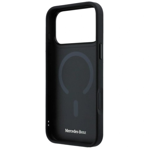 Etui Mercedes Leather 3D MagSafe na iPhone 17 Pro - czarne