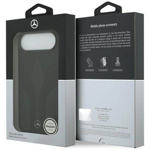 Etui Mercedes Leather The Move MagSafe na iPhone 17 Air - czarne