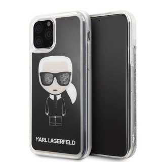 Etui Karl Lagerfeld Iconic Glitter na iPhone 11 Pro - czarne