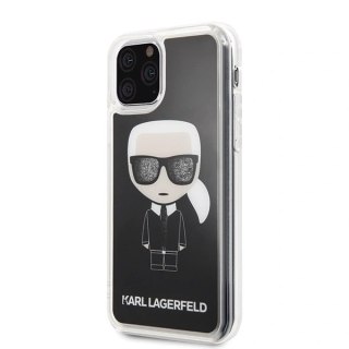 Etui Karl Lagerfeld Iconic Glitter na iPhone 11 Pro - czarne