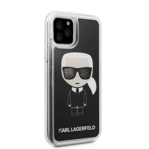 Etui Karl Lagerfeld Iconic Glitter na iPhone 11 Pro - czarne