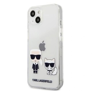 Etui Karl Lagerfeld Transparent Karl & Choupette na iPhone 13 mini - przezroczyste