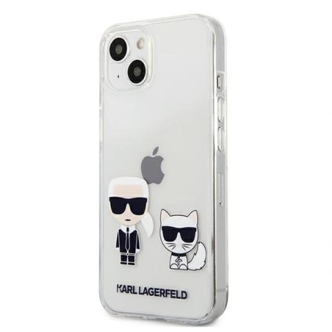 Etui Karl Lagerfeld Transparent Karl & Choupette na iPhone 13 mini - przezroczyste
