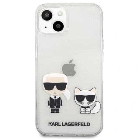 Etui Karl Lagerfeld Transparent Karl & Choupette na iPhone 13 mini - przezroczyste