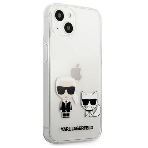 Etui Karl Lagerfeld Transparent Karl & Choupette na iPhone 13 mini - przezroczyste