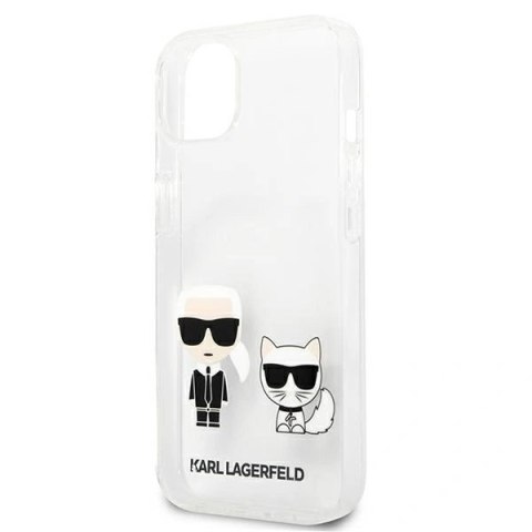 Etui Karl Lagerfeld Transparent Karl & Choupette na iPhone 13 mini - przezroczyste