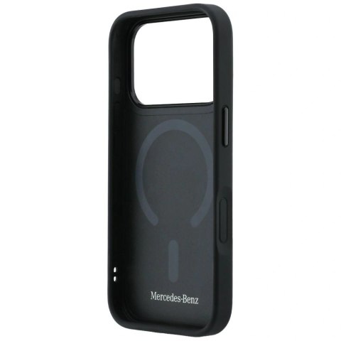 Etui Mercedes Leather with Crossed Lines MagSafe na iPhone 17 Pro Max - czerwone