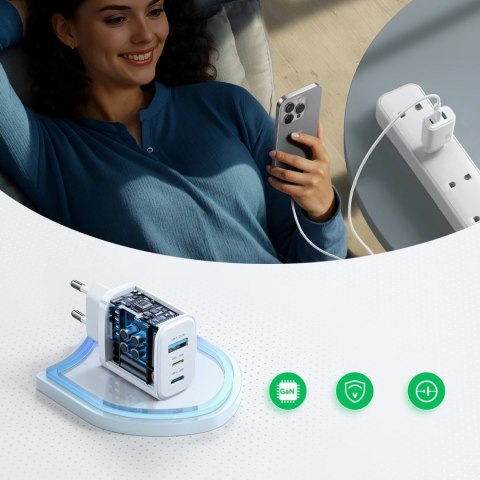 Ładowarka sieciowa Joyroom JR-TG6 GaN 30W - biała