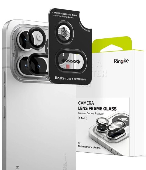 Osłona aparatu Ringke Camera Frame Protector 2-Pack na Nothing Phone 4A Pro - czarna